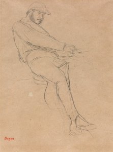 Degas - Jockey, ca. 1878, 65.147. Free illustration for personal and commercial use.