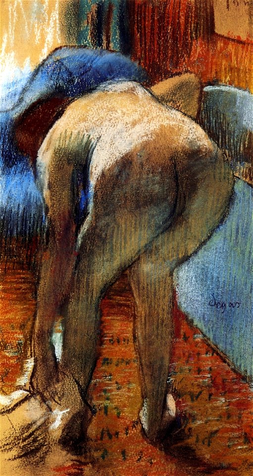 Degas - Leaving The Bath, 1885 - Free Stock Illustrations 