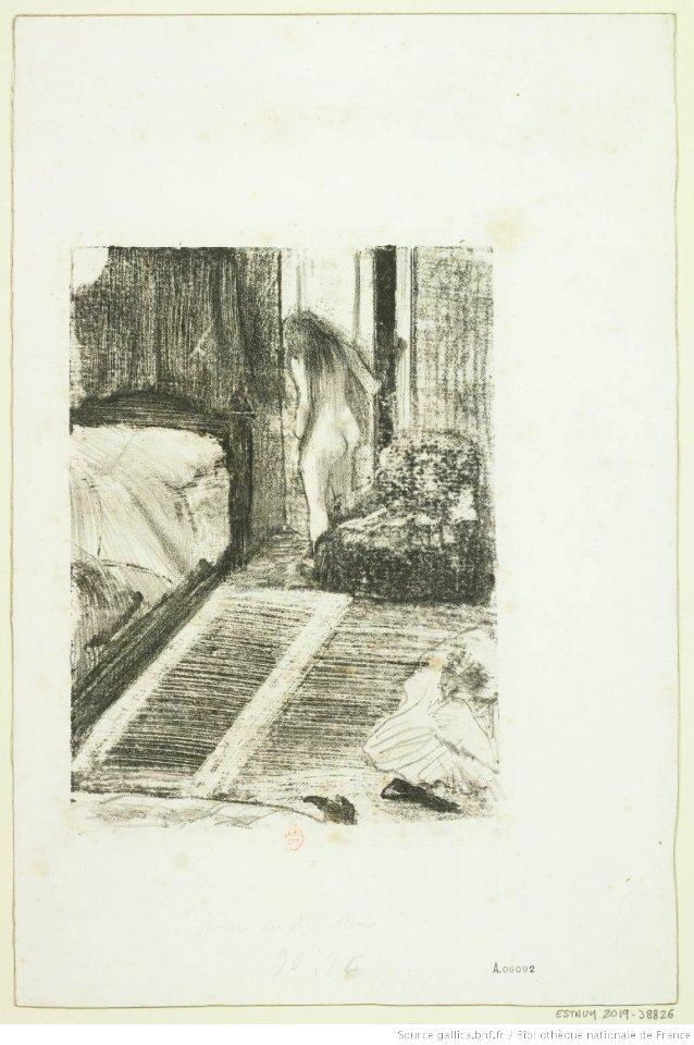Degas - Femme nue à la porte de sa chambre, btv1b10462040z