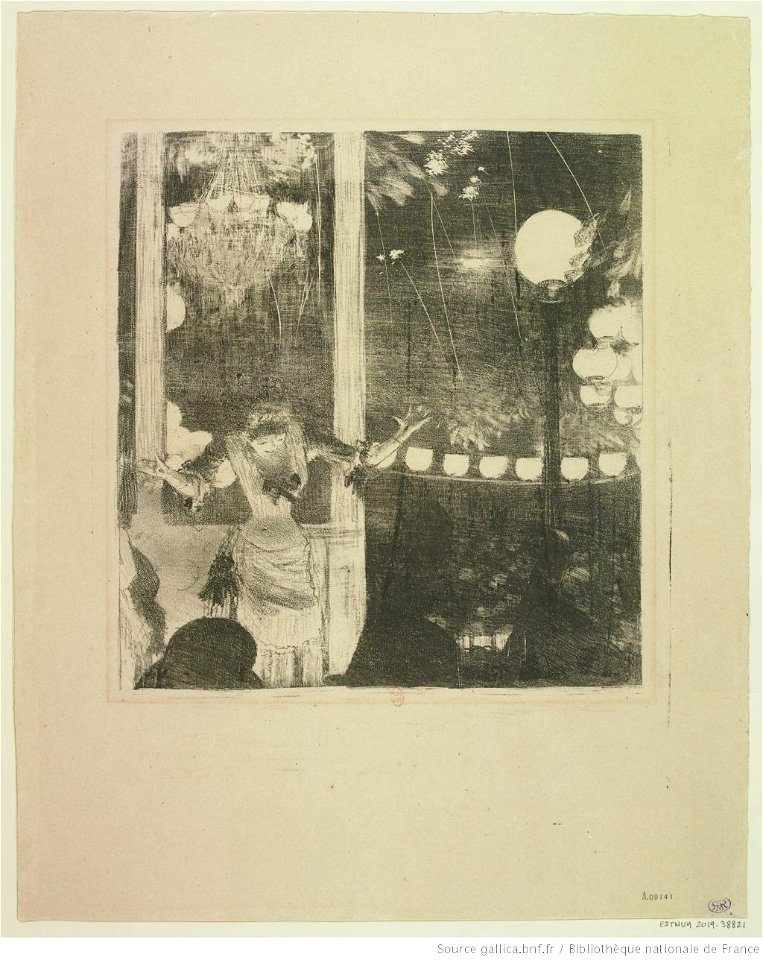 Degas - Mademoiselle Bécat aux Ambassadeurs, btv1b10462044r