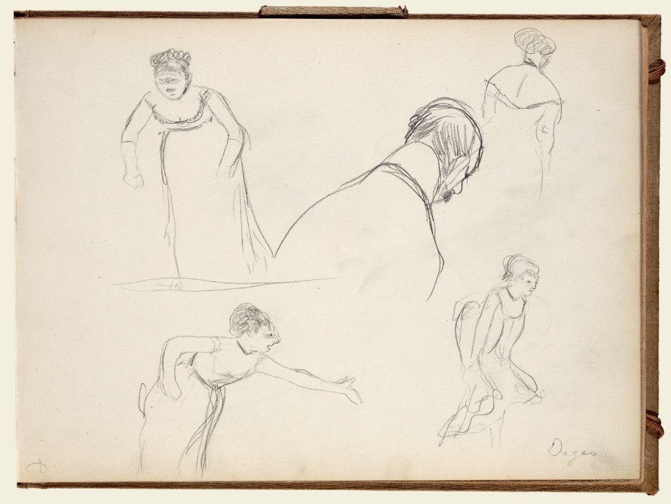 Degas - Five Rapid Sketches, 95.GD.35.8