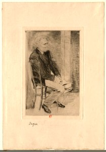 Degas - Manet assis, tourné à droite, NUM EM DEGAS 20 b