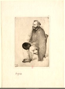 Degas - Manet assis de 3 4 à gauche, NUM EM DEGAS 19 b