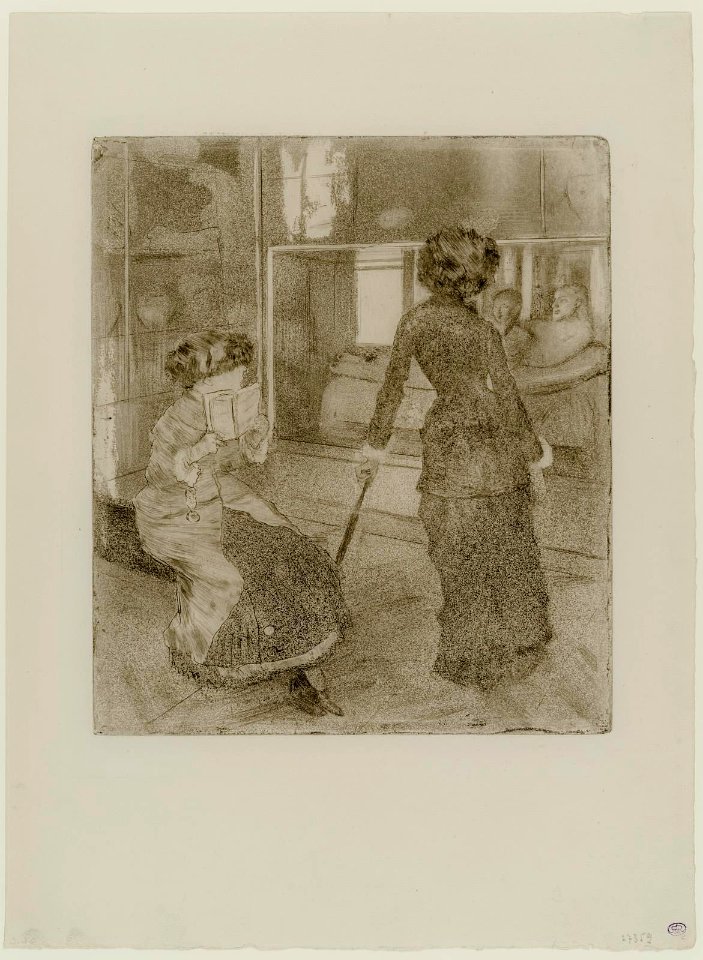 Degas - Mary Cassatt at the Louvre The Etruscan Gallery, 1983.310