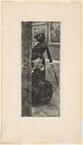 Degas - Mary Cassatt at the Louvre The Paintings Gallery, 1963-181-142