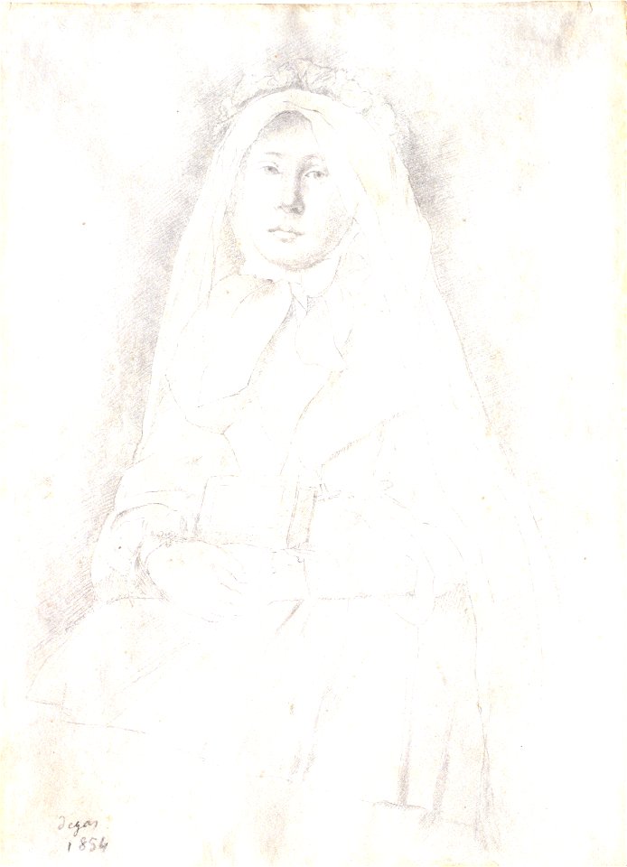 Degas - Marguerite de Gas in Confirmation Dress, 1971.46