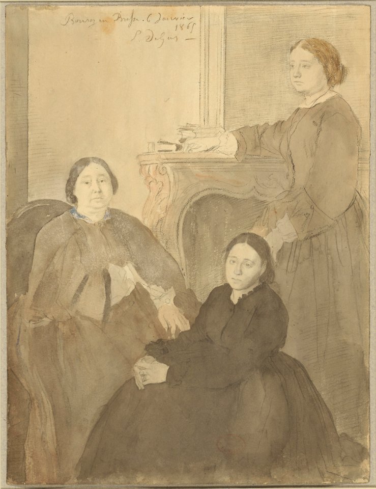 Degas - Mme. Michel Musson and Her Daughters, Estelle and Désirée, 1949.20
