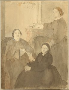 Degas - Mme. Michel Musson and Her Daughters, Estelle and Désirée, 1949.20