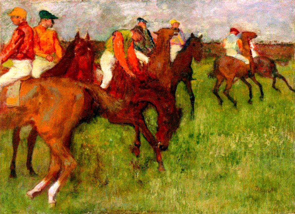 Degas - Jockeys, 1895, ID=5522