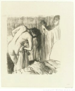 Degas - La sortie du bain, petite planche, 1er état, btv1b104625112