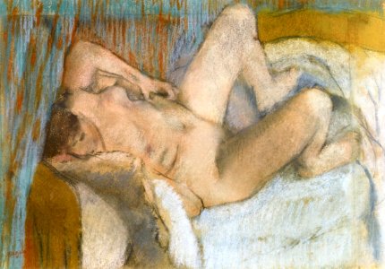 Degas - Nude Woman Reclining. Free illustration for personal and commercial use.