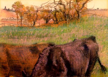 Degas - Landscape Cows in the Foreground, circa 1890-1893