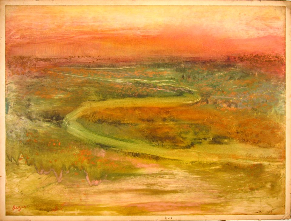 Degas - Lansdcape with a River, Circa 1892