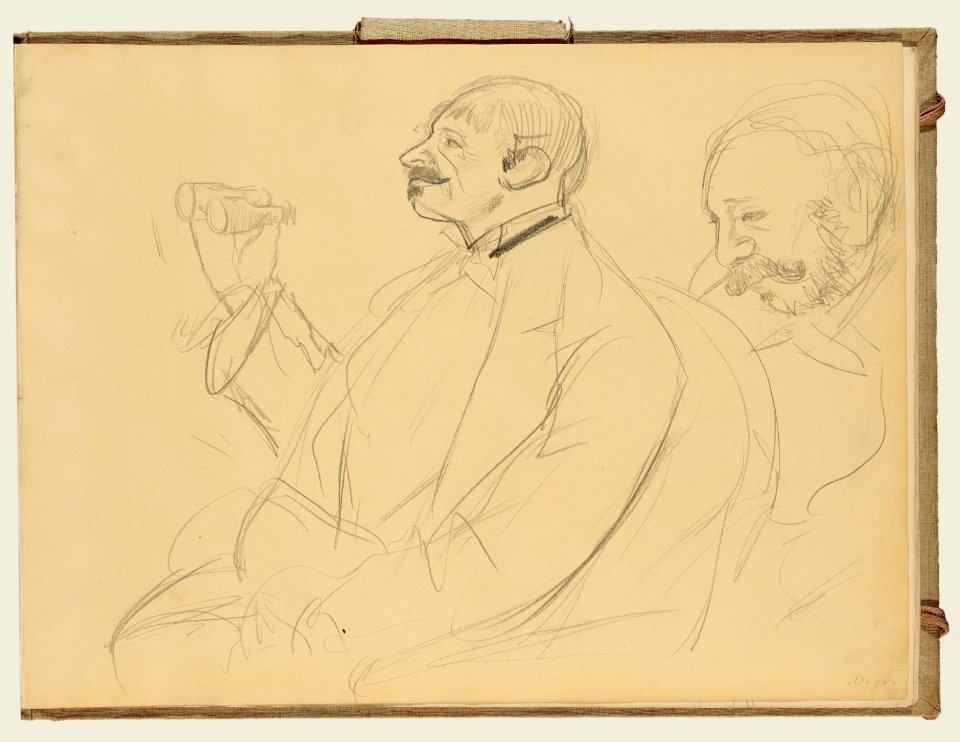 Degas - Opera Fan and Ernest Reyer, 95.GD.35.28