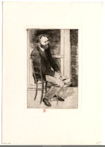 Degas - Manet assis, tourné à droite, NUM EM DEGAS 20 a