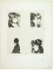 Degas - Quatre têtes de femmes, btv1b104620490