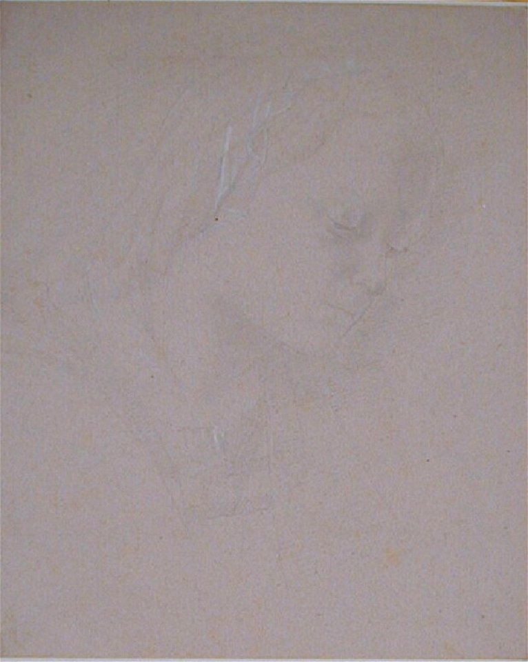 Degas - Recto Head of the Virgin, after the Master of the Louvre Nativity (Fra Diamante), WA1954.70.24