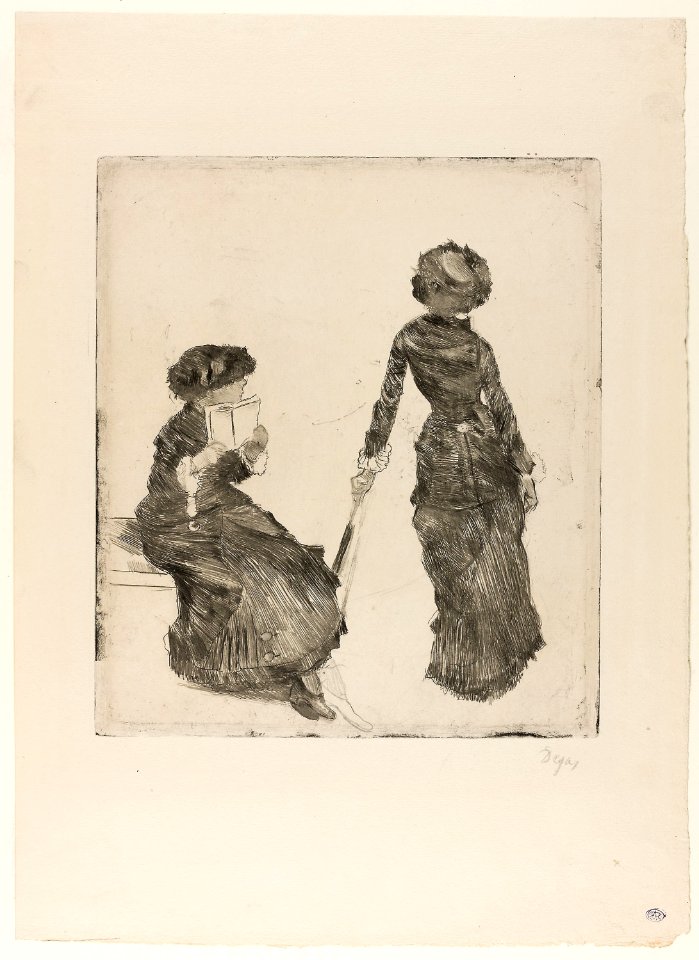 Degas - Mary Cassatt at the Louvre The Etruscan Gallery, 1962.804