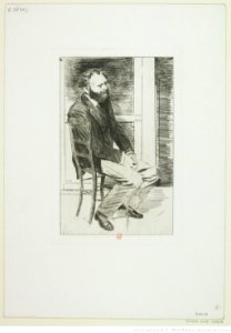 Degas - Manet assis, tourné à droite, 1er état, btv1b10462055m