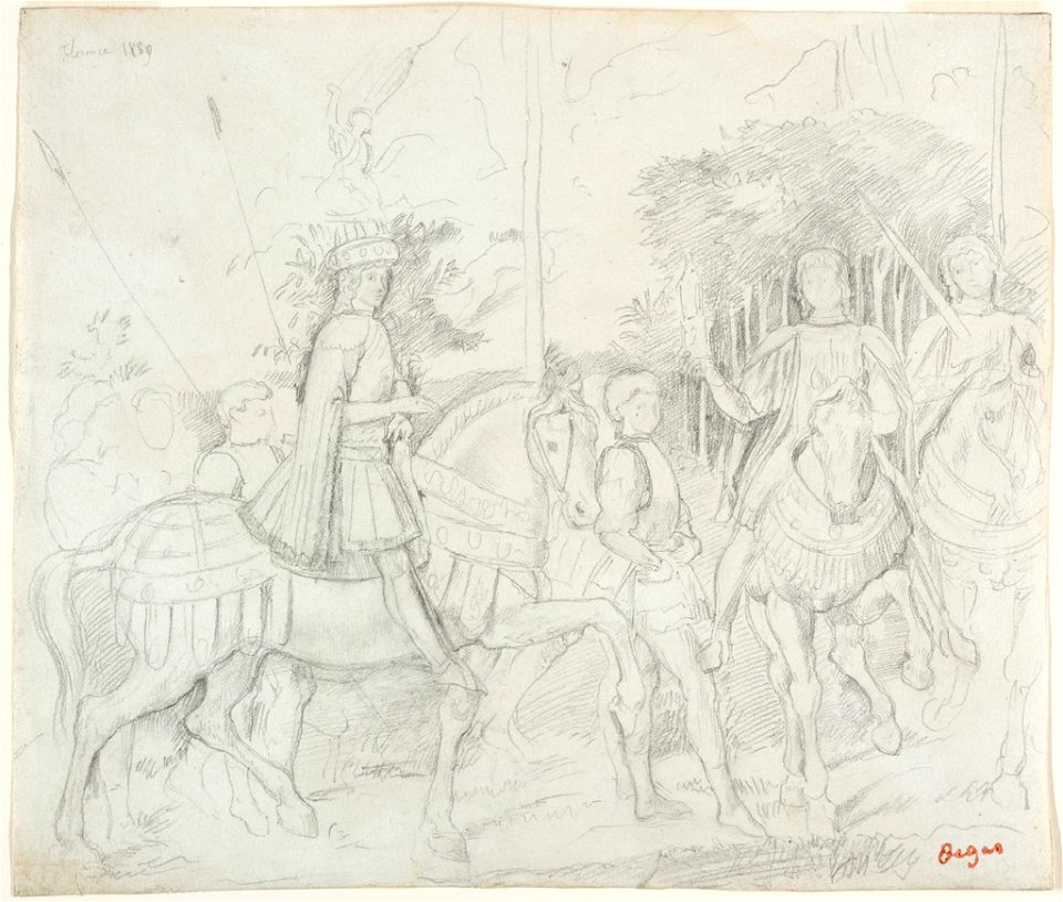 Degas - Lorenzo de' Medici and Attendants after The Procession of the Magi, by Benozzo Gozzoli, 1929.259