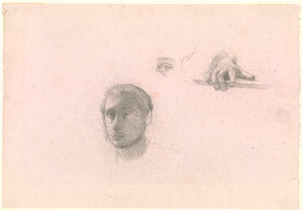 Degas - Self-Portrait and Details of Hand and Eye, 2010.117