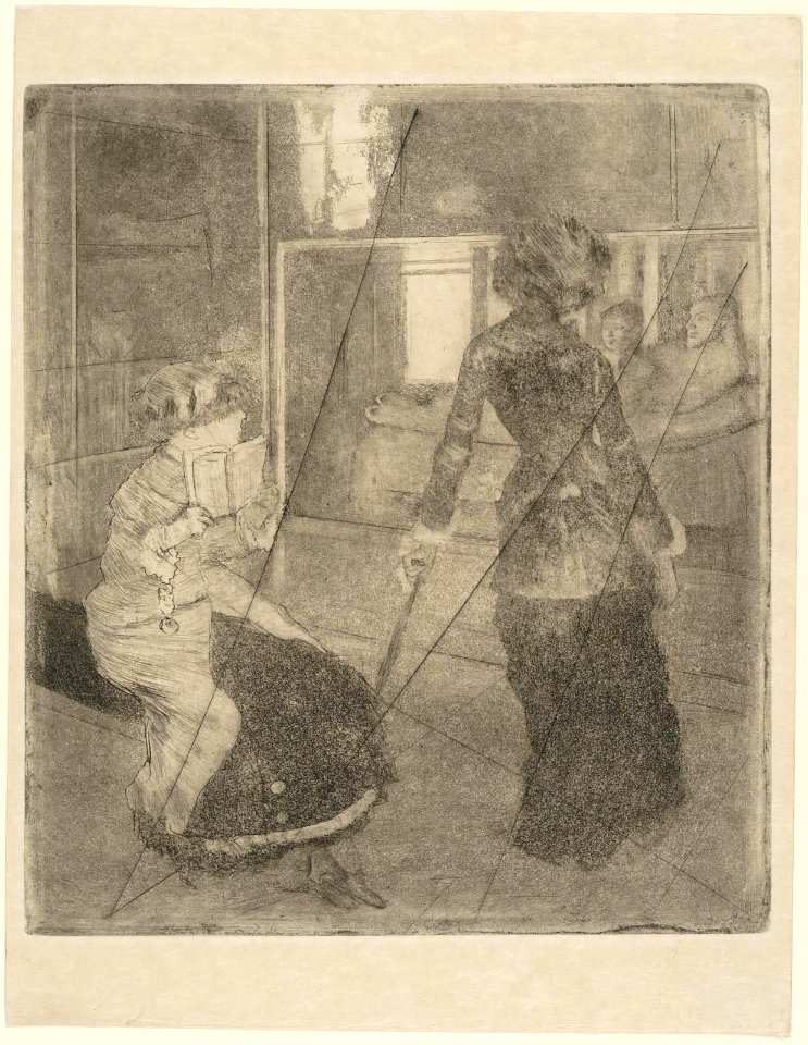 Degas - Mary Cassatt at the Louvre The Etruscan Gallery, 1996.448
