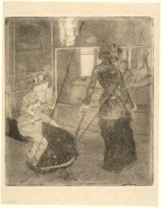 Degas - Mary Cassatt at the Louvre The Etruscan Gallery, 1996.448