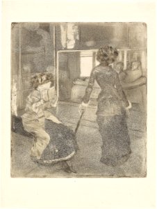 Degas - Mary Cassatt at the Louvre The Etruscan Gallery, 1985.480