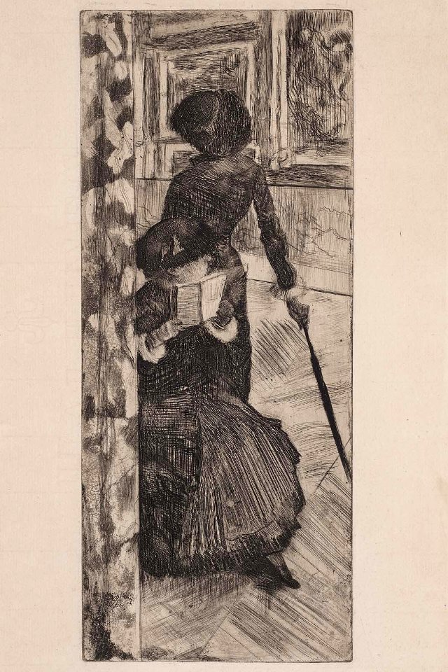 Degas - Mary Cassatt at the Louvre The Paintings Gallery, 1983.309