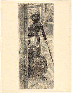 Degas - Mary Cassatt at the Louvre The Paintings Gallery, 1982.1568