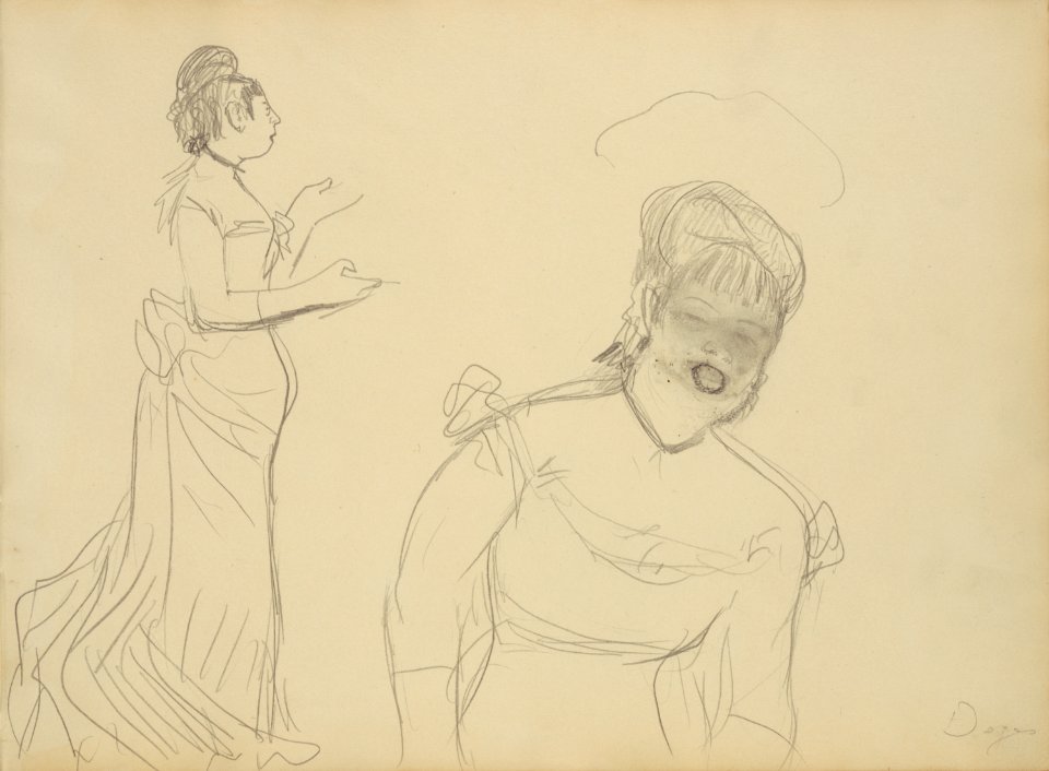 Degas - Sketches of a Café Singer, 95.GD.35.31
