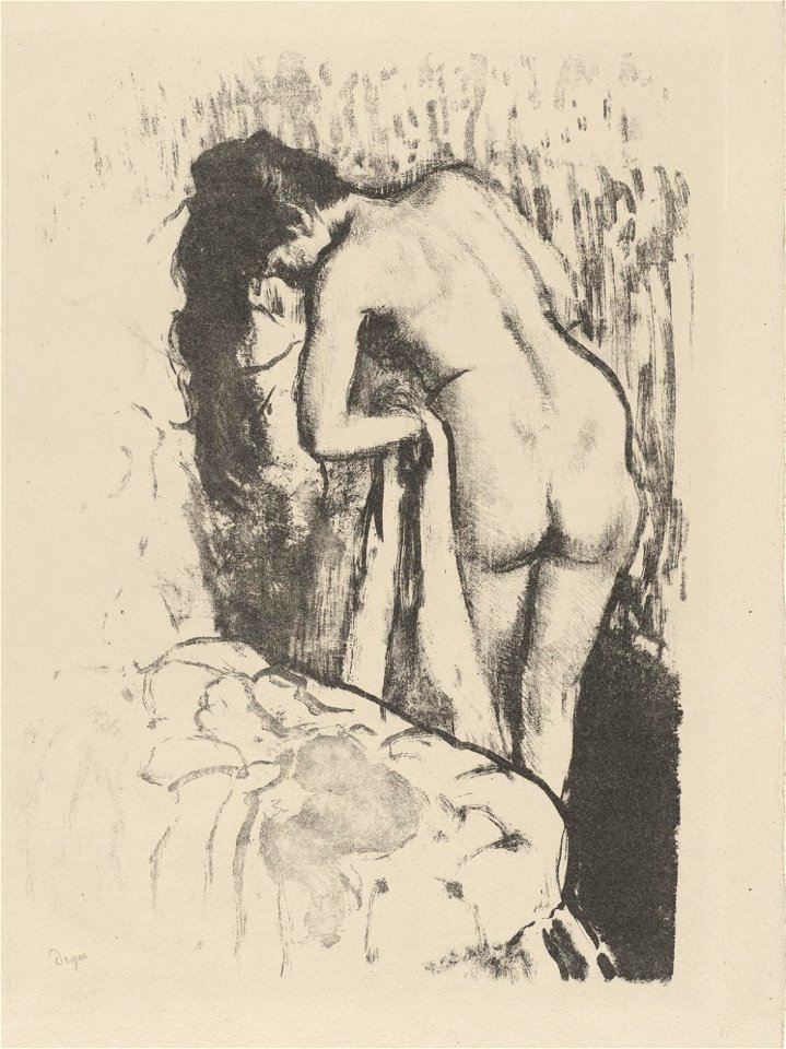 Degas - Nude Woman Standing, Drying Herself, 1942-19-8
