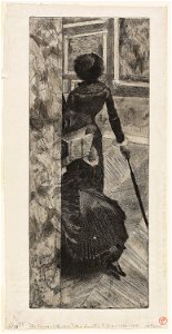 Degas - Mary Cassatt in the Paintings Gallery at the Louvre, 1951.323