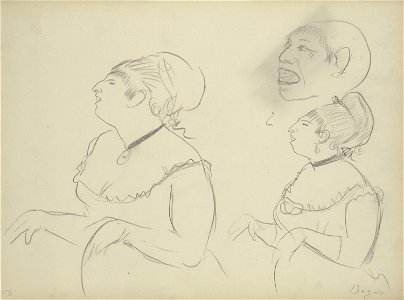 Degas - Sketches of Café Singers, 95.GD.35.6