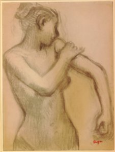 Degas - Study of a nude woman bathing, 1920,0420.13