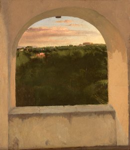 Degas - Paysage d'Italie vu par une lucarne, vers 1856-59, L 48