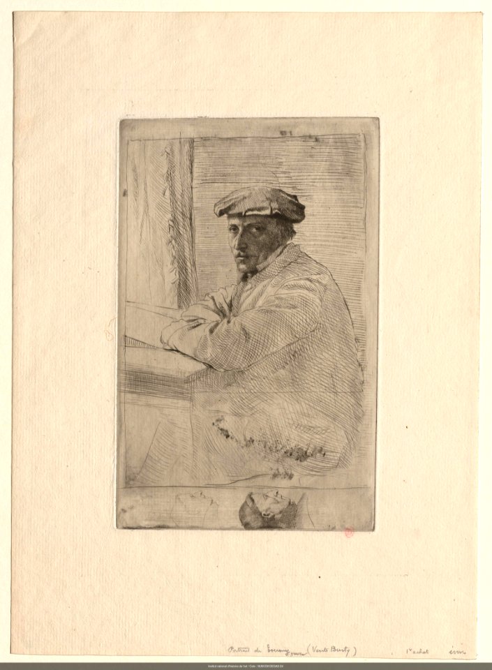 Degas - Portrait de Joseph Tourny, graveur, NUM EM DEGAS 24