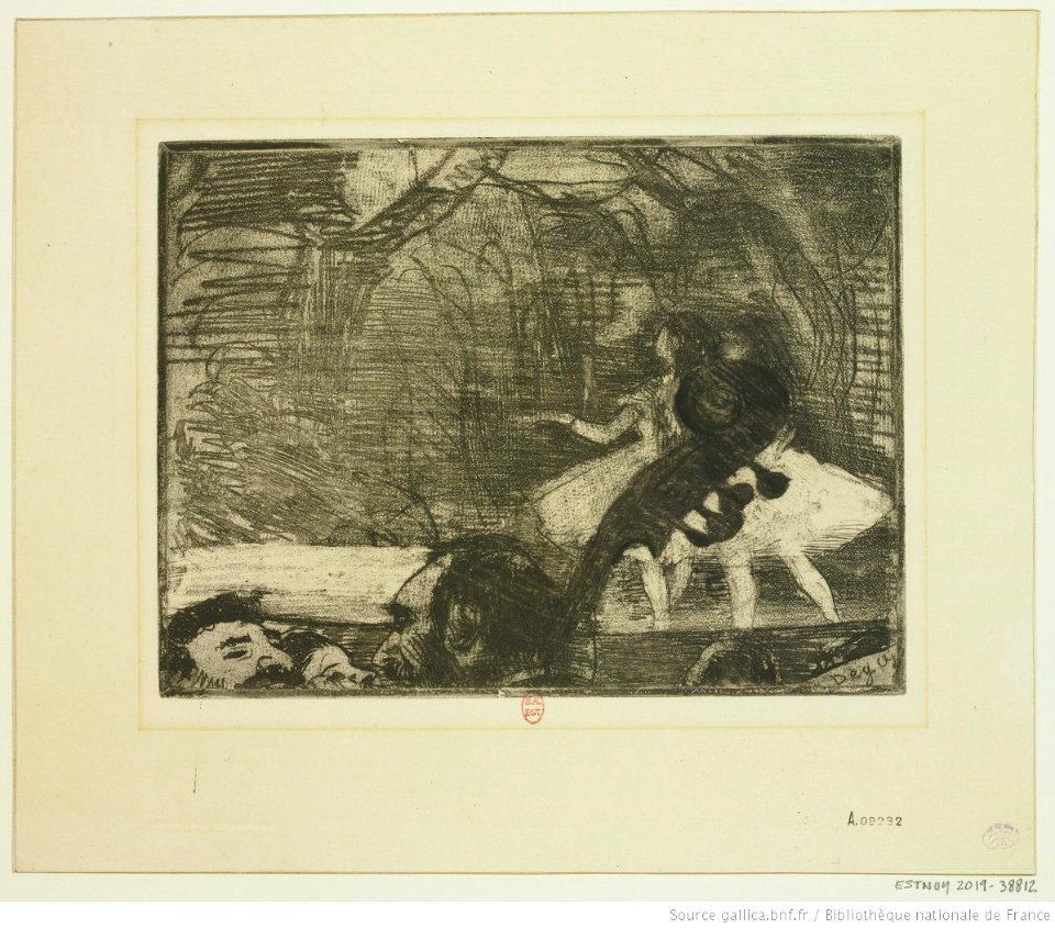 Degas - Sur la scène, 2e état de la 1er planche, btv1b10462051t