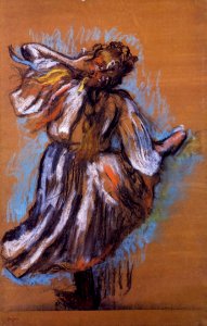 Degas - Russian Dancer, 1895. Free illustration for personal and commercial use.