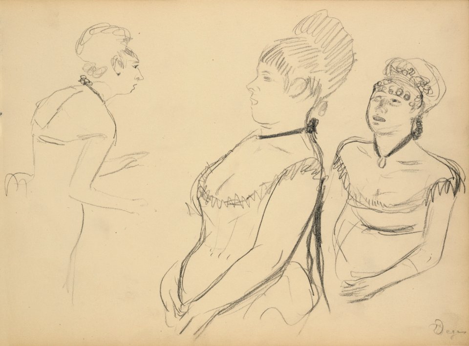 Degas - Three Sketches, 95.GD.35.9