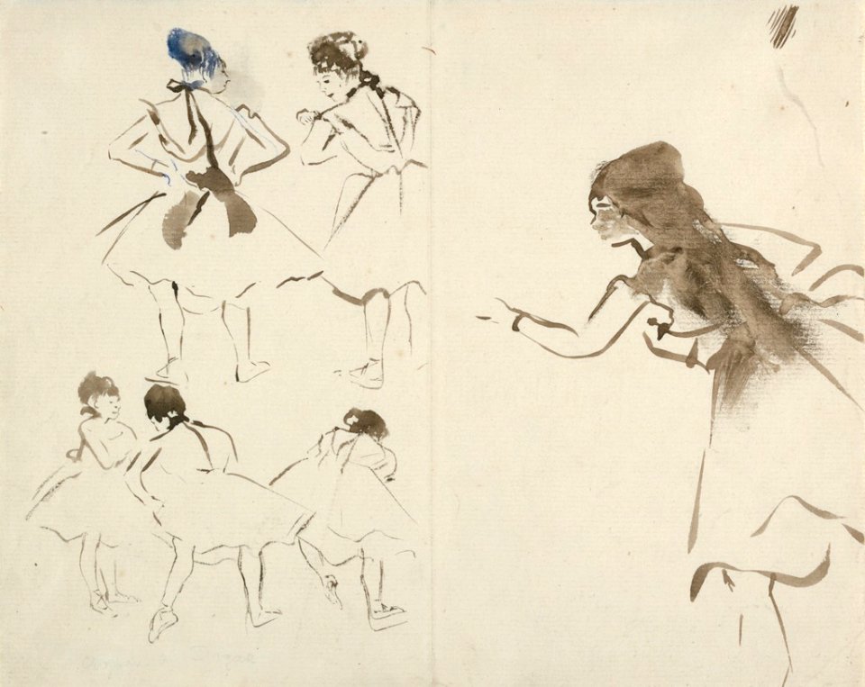 Degas - Sketches of Dancers, 1965.264