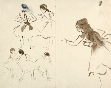 Degas - Sketches of Dancers, 1965.264