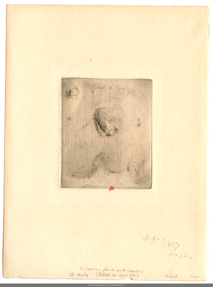 Degas - René Hilaire de Gas, grand-père de l'artiste, NUM EM DEGAS 25
