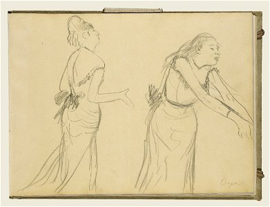 Degas - Sketches of a Café Singer, 95.GD.35.20