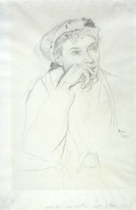 Degas - Study for A Woman Seated Beside a Vase of Flowers (Madame Paul Valpinçon), 1965.253