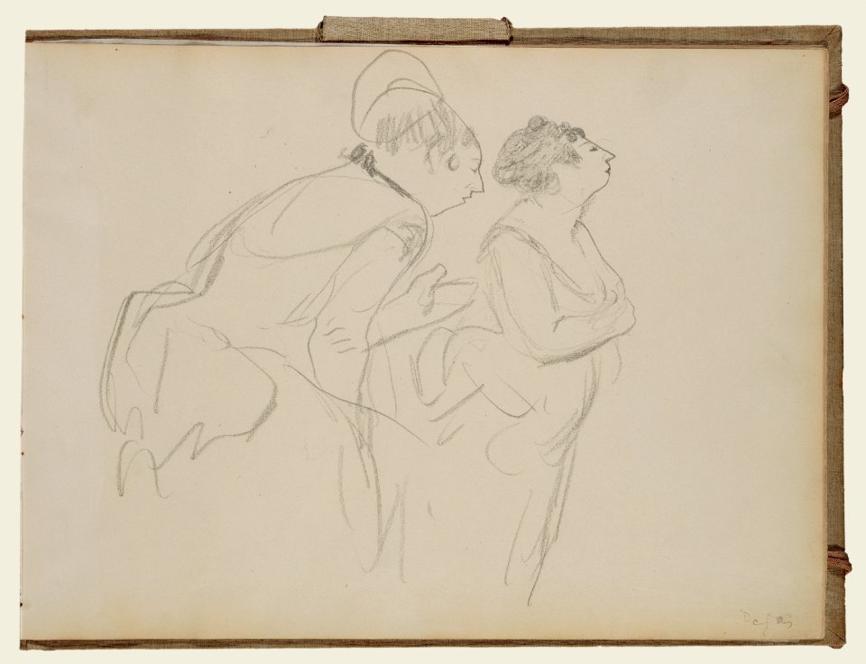 Degas - Sketches of Café Singers, 95.GD.35.34