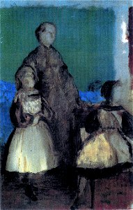 Degas - Study for the Bellelli Family, 1859-1860. Free illustration for personal and commercial use.