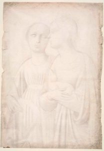 Degas - SS. Catherine and Agnes (Detail from The Coronation of the Virgin, former altarpiece of San Domenico de Fiesole), 59.1007