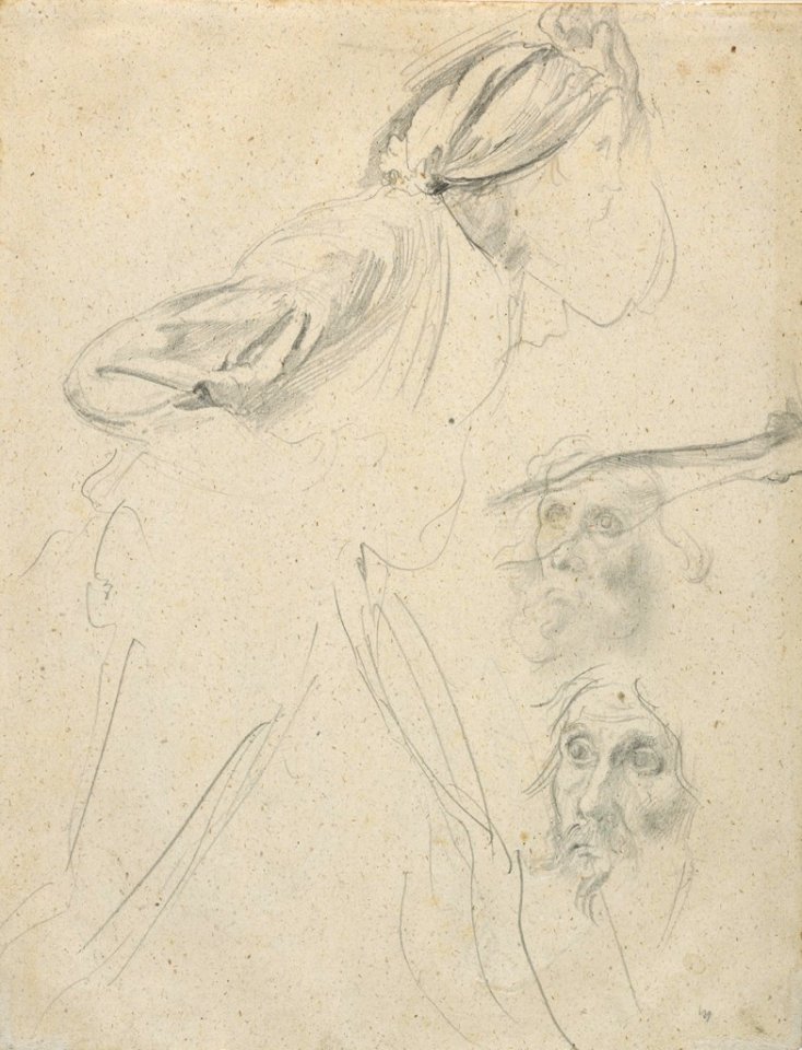 Degas - Studies for The Daughter of Jephthah (recto), 1962.28