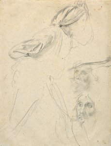 Degas - Studies for The Daughter of Jephthah (recto), 1962.28